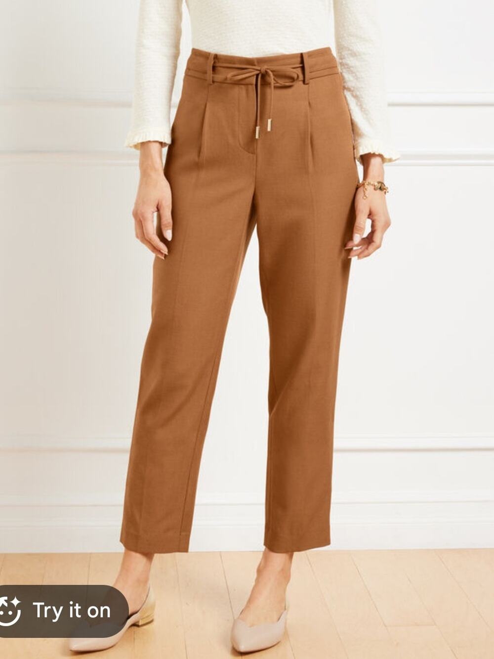 Talbots TAPERED ANKLE PLEATED PANTS